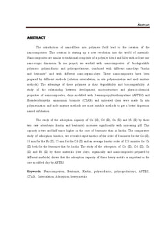 Synthèse et caractérisation des nanocomposites biodegradables