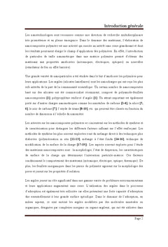 Synthèse et caractérisation des nanocomposites biodegradables