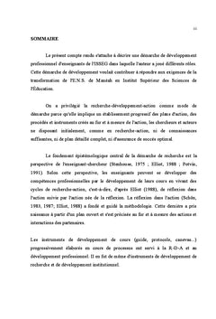 Une démarche de développement professionnel d'enseignants chercheurs