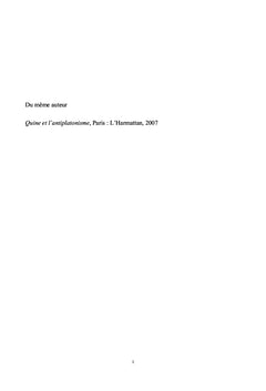 Quine et le problème de l'identité logique