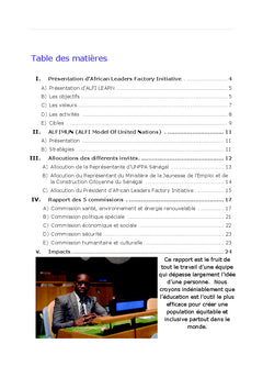 Rapport du sommet international de la jeunesse
