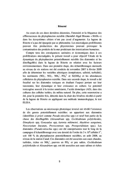 Dynamique des microalgues nuisibles dans la lagune de Bizerte