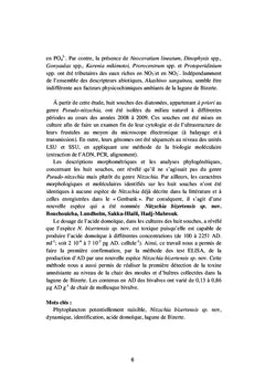 Dynamique des microalgues nuisibles dans la lagune de Bizerte