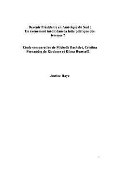 Devenir présidente en Amérique du Sud