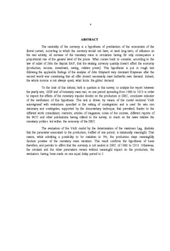 Implications Macroeconomiques de la Politique Monetaire de la RDC
