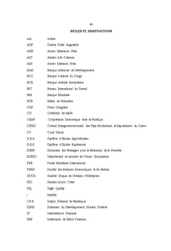 Implications Macroeconomiques de la Politique Monetaire de la RDC