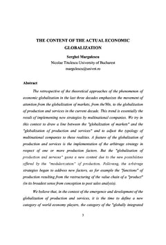 TNC's strategies and New Globalization Patterns