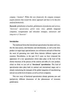 TNC's strategies and New Globalization Patterns