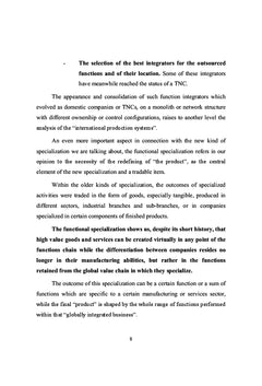 TNC's strategies and New Globalization Patterns