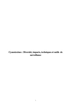 Cyanotoxines : Diversité, impacts, techniques et outils de surveillance
