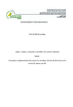 Un systeme de surveillance des feux de foret base sur les reseaux RCSF