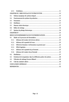 Production de bioethanol A partir de la canne A sucre