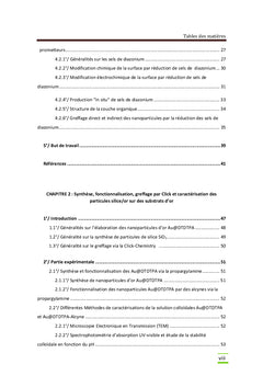 Greffage de nanoparticules d'or