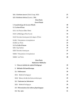 Donnees biometriques et indices physiologiques chez les Holothuries