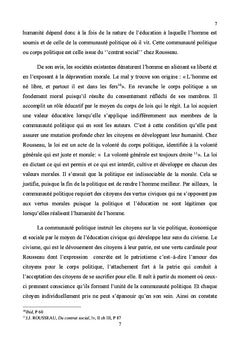 Le concept de perfectibilité et la nécessité de l'éducation