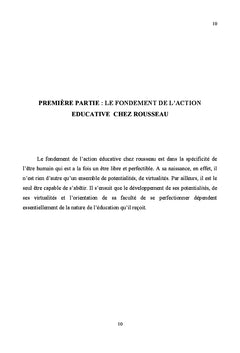 Le concept de perfectibilité et la nécessité de l'éducation