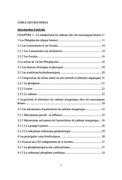 Contribution à l'étude du métabolisme carboné des Laminariales