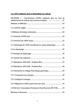 Contribution à l'étude du métabolisme carboné des Laminariales
