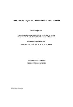 La convergence culturelle