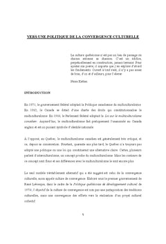 La convergence culturelle