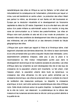 La ville de Lome au Togo entre extension spatiale et nuisance sonore
