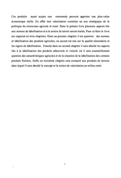 Valorisation des produits de terroirs