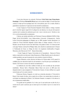 La pluriculturalite dans le roman comorien: Toihiri, Salim et Sast