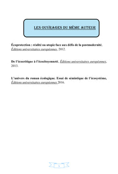 L'univers du roman écologique