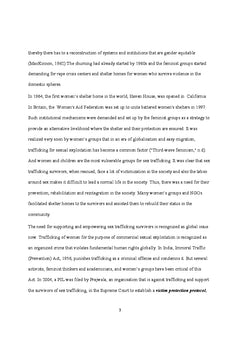 Lived experiences of Sex Trafficking Survivors in State Shelter Homes