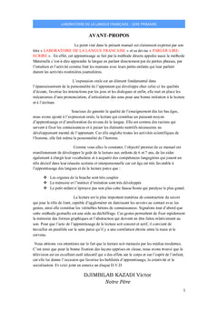 Laboratoire de la Langue Français