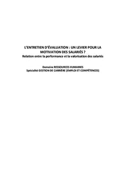 L'entretien d'évaluation : un levier pour la motivation des salariés ?