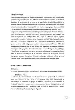 Variabilite climatique et espèces fourrageres dans le Moyen-BENIN