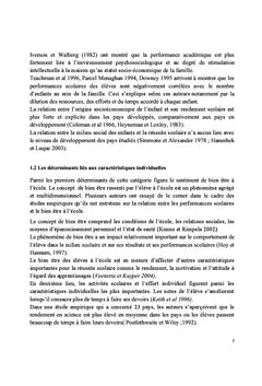 Determinants des performances scolaires en France et au Royaume Uni