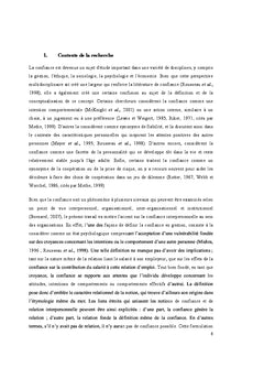Impact de la confiance interpersonnelle sur la performance au travail