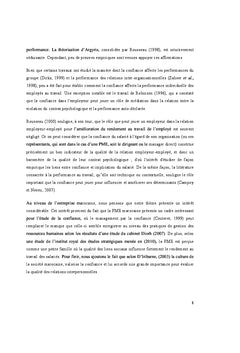 Impact de la confiance interpersonnelle sur la performance au travail
