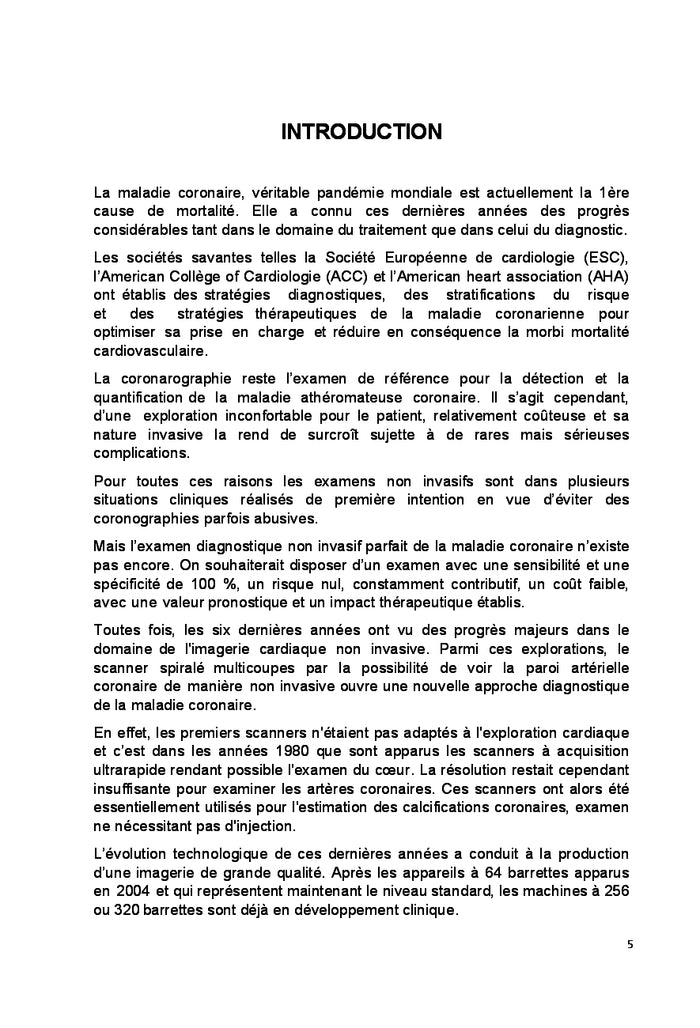 Performances, Limites et Implications Pratiques du Coroscanner