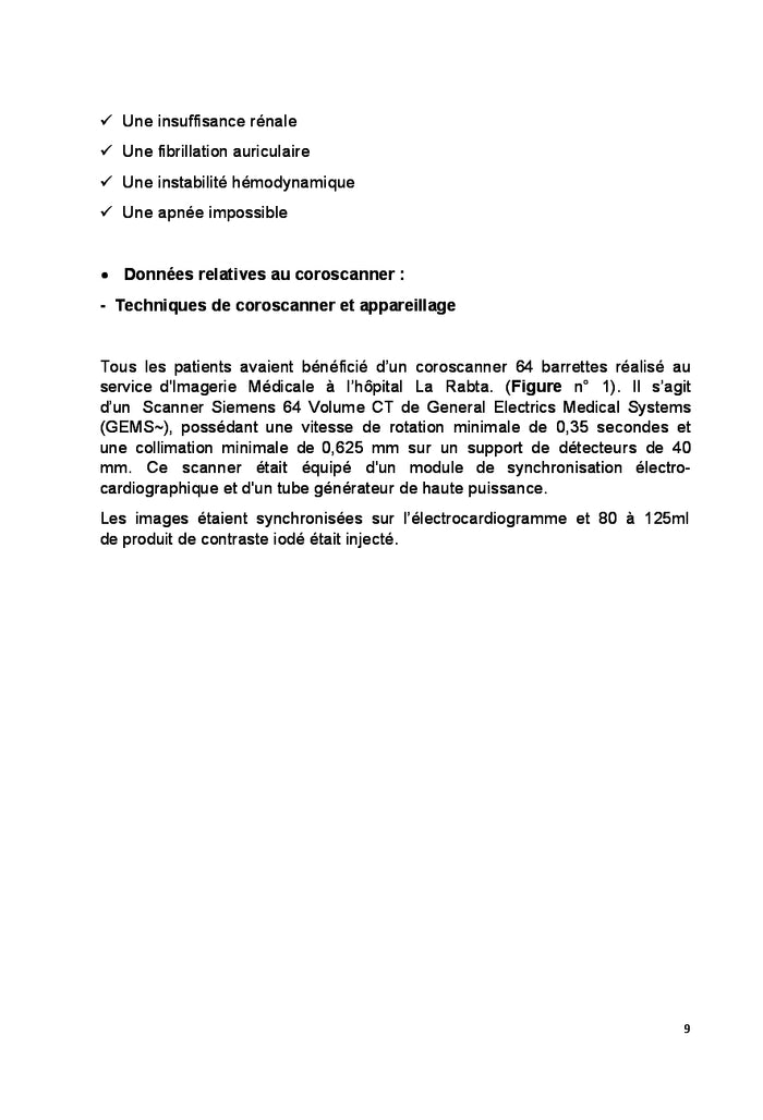 Performances, Limites et Implications Pratiques du Coroscanner