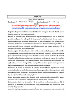 Maîtrise d'ouvrage communale: Optimiser la gestion du patrimoine bâti