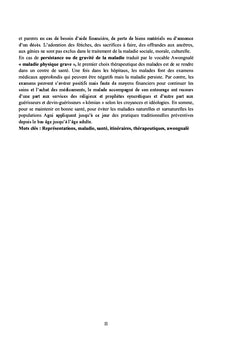 Representations sociales de la maladie et itineraires therapeutiques: