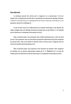 Nouvelle methode de diagnostique des plasmas