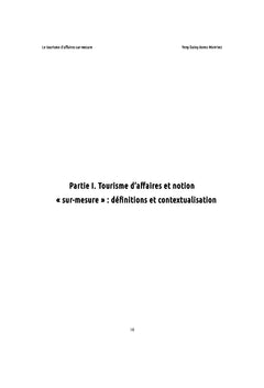 Le tourisme d'affaires sur-mesure