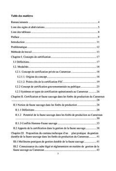 Certification et faune sauvage dans les forêts de production