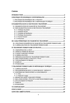 Comparaison du transport ferroviaire français et tcheque