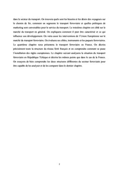Comparaison du transport ferroviaire français et tcheque