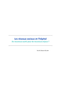 Les réseaux sociaux et l'hôpital