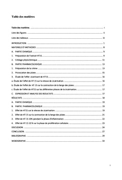 Etude de l'activite cicatriSante de l'extrait HT 15 chez le rat