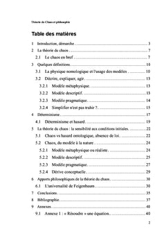 Theorie du Chaos et philosophie