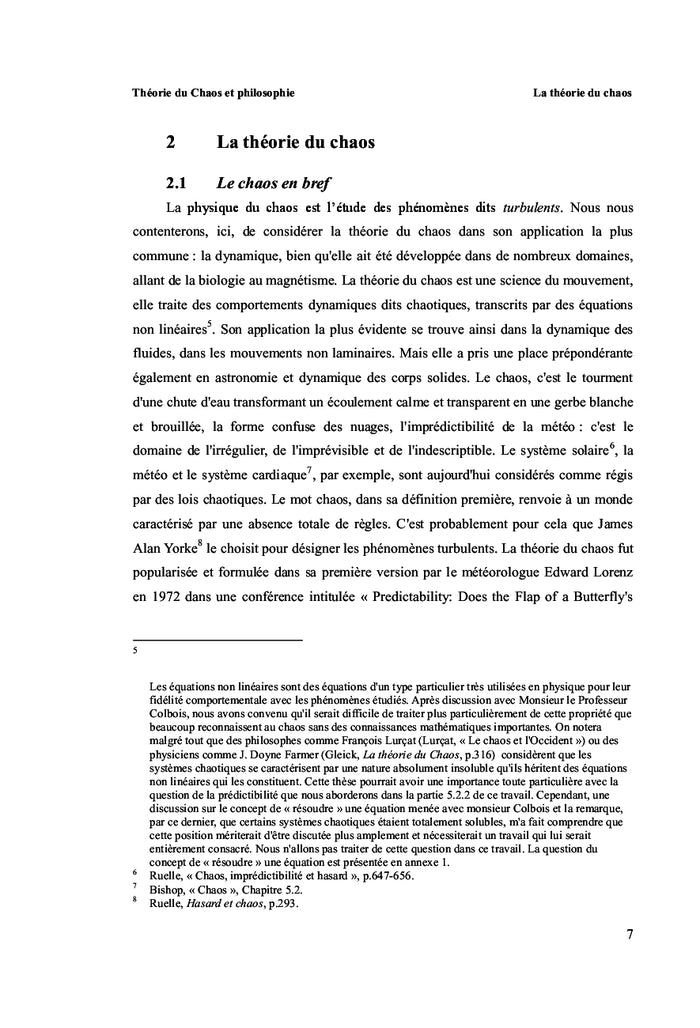 Theorie du Chaos et philosophie