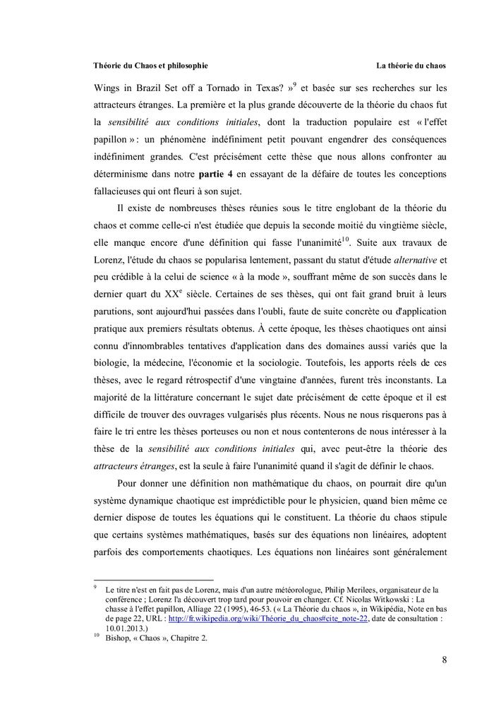 Theorie du Chaos et philosophie