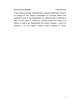 Theorie du Chaos et philosophie